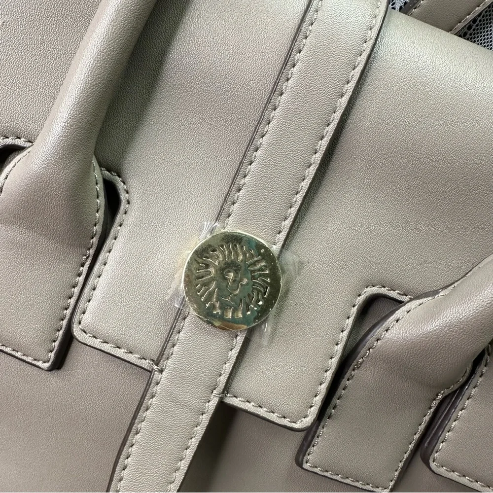 Anne Klein Backpack Purse Taupe Gray - Picture 4 of 16